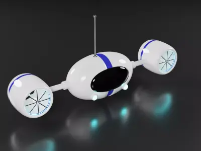 Drone Flying robot  3D model Low-poly 3D model