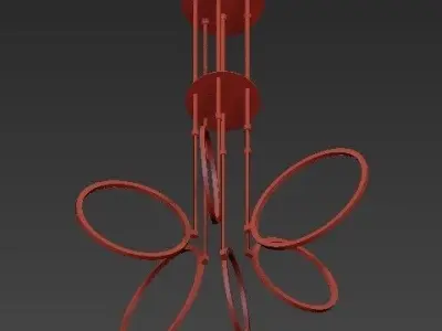 Six Light Chandelier 3D model