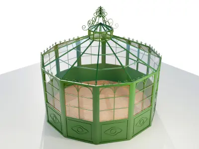 Italian Wrought Iron Greenhouse 2 3D model