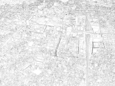 Akita 3d City Japan October  2020 GIS data 3D model