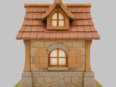 Fantasy Cottage House Low-poly 3D model