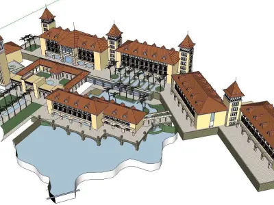 vacation spot-Resort-Fashion Leisure Hotel-0236 3D model