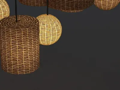 Basket Chandelier 3D model