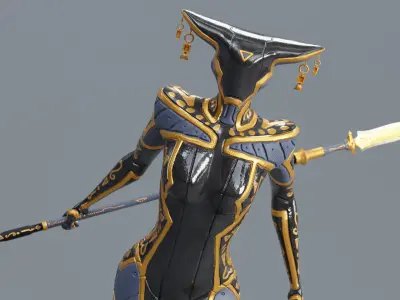 Low Poly - Cyborg Zodiac Theme - Libra Low-poly 3D model