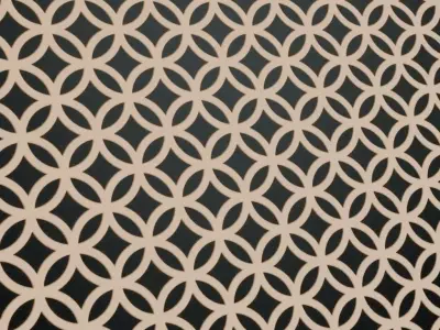 Perforated Circle Brass PBR Seamless Texture