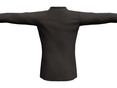 Men Formal Uniform Jacket With Shirt Low-poly 3D model