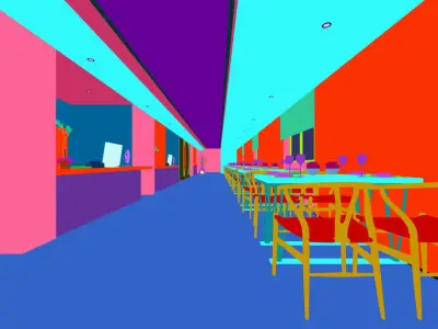 Business Restaurant - Coffee - Banquet  107 3D model