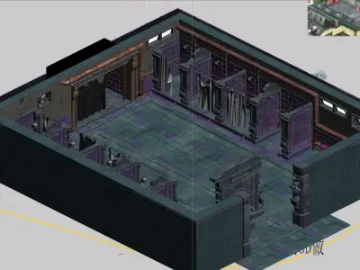 bathroom floor plan of 3D model purchase