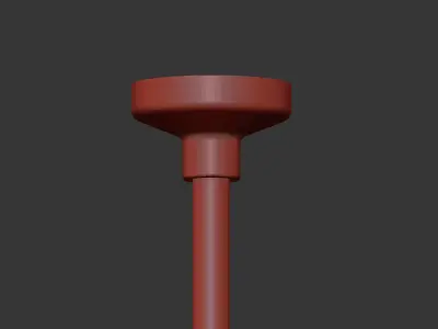 Roll and Hill Fiddlehead Pendant 3D model