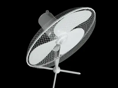 Oscillating Pedestal Fan Low-poly 3D model