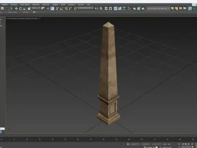 Minimalist Stone Obelisk  Low-poly 3D model