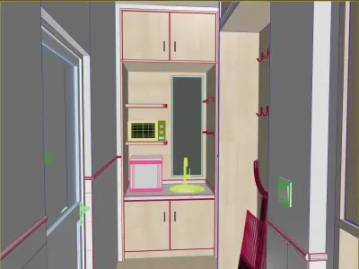 School guard room kindergarten security 3D model