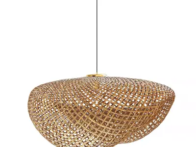 Vertigo Bamboo Rattan Pendant Lamp 3D model