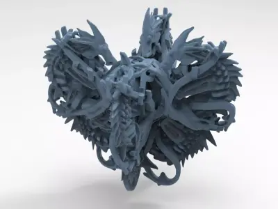 Leviathan dragon crystal Wraith Rock 1 3D model