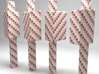 Parking meters Low-poly 3D model