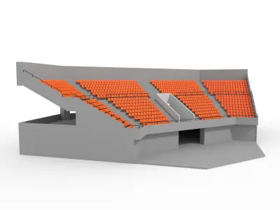 Collection Stadium Tribune 1 3D Model Pack