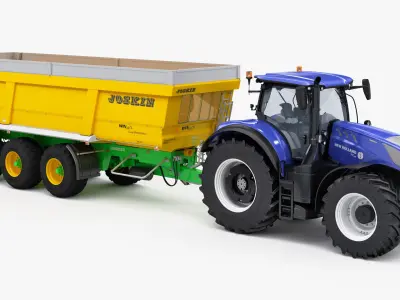  New Holland T7 and Joskin Trans-Space 8000 