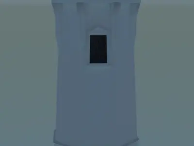 Low Poly Lighthouse with roof Low-poly 3D model