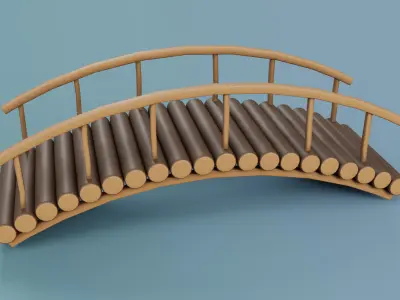 Cartoon Bridge 7 3D model