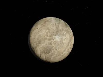 Ceres fictional Low-poly 3D model