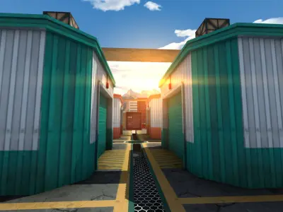 Mobile FPS Game Environment Map cs ice world counter strike 3D model