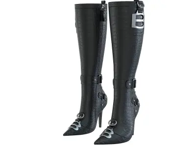 Balenciaga Essex Boots Low-poly 3D model