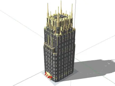 vacation spot-Resort-Fashion Leisure Hotel-0134 3D model