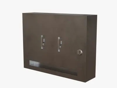 Trash Chute - Wall Mounted model 3D model
