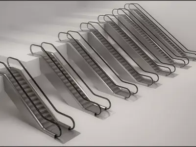 Escalator design 3D model