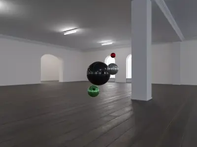 HDRI - Art Museum Gallery Interior 36 - 8192x4096 Texture