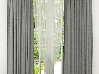 Curtain curtains - 3D model