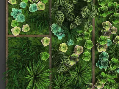 Vertical gardening Low-poly 3D model