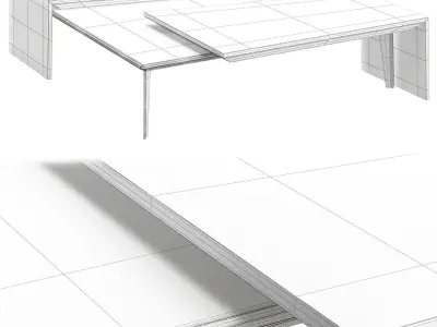 CENTER TABLE PAWSON Low-poly 3D model