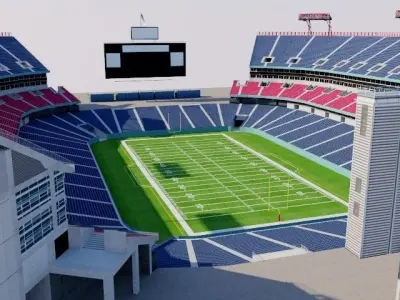 Nissan Stadium - Nashville USA Low-poly 3D model