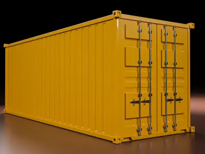 Shipping cargo containers Low-poly 3D model