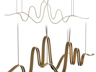 Bissa Suspension pendant light Low-poly 3D model