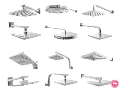 Fixtures - Shower Head Pack A 3D model