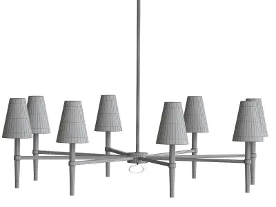 VENTANA chandelier with six lamps 3D model