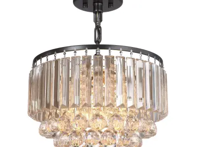 Contemporary Round Pendant Chandeliers 3D model
