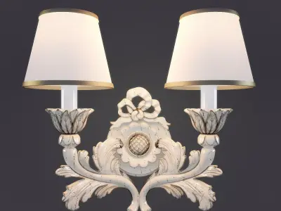 chelini wall sconce with two lamps 3D model