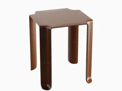 Stackable Plastic Chair A 02 3D model