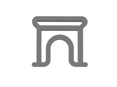 3d archway Low-poly 3D model