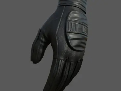 Gloves military combat soldier armor scifi low poly  Low-poly 3D model