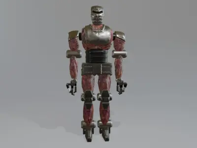 Cyborg Monster Robot Low-poly 3D model