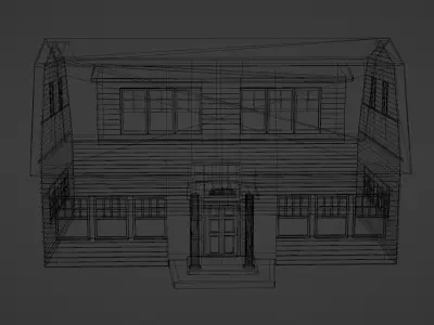 Nightmare on Elm Street House low poly  Free low-poly 3D model