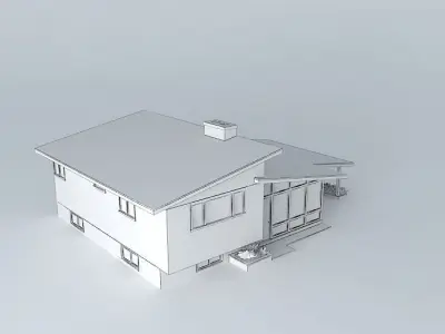 Retro House Free 3D model