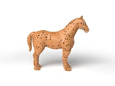 Horse Voronoi Low-poly 3D model
