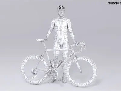 Male Cyclist Animated HQ 