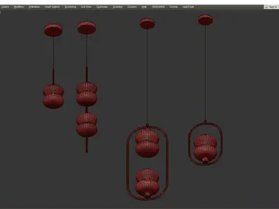 ALDA Collection brass and pendant light Low-poly 3D model