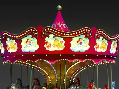 Carousel amusement park carousel amusement equipment 3D model